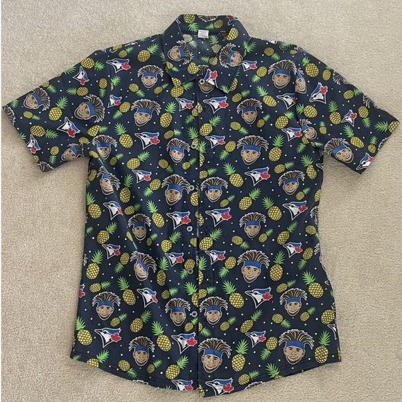 Toronto Blue Jays Lourdes Gurriel Jr Pineapple Hawaiian Shirt Mens XL - Picture 2 of 4